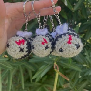 Crochet Zombie Bee Keychain